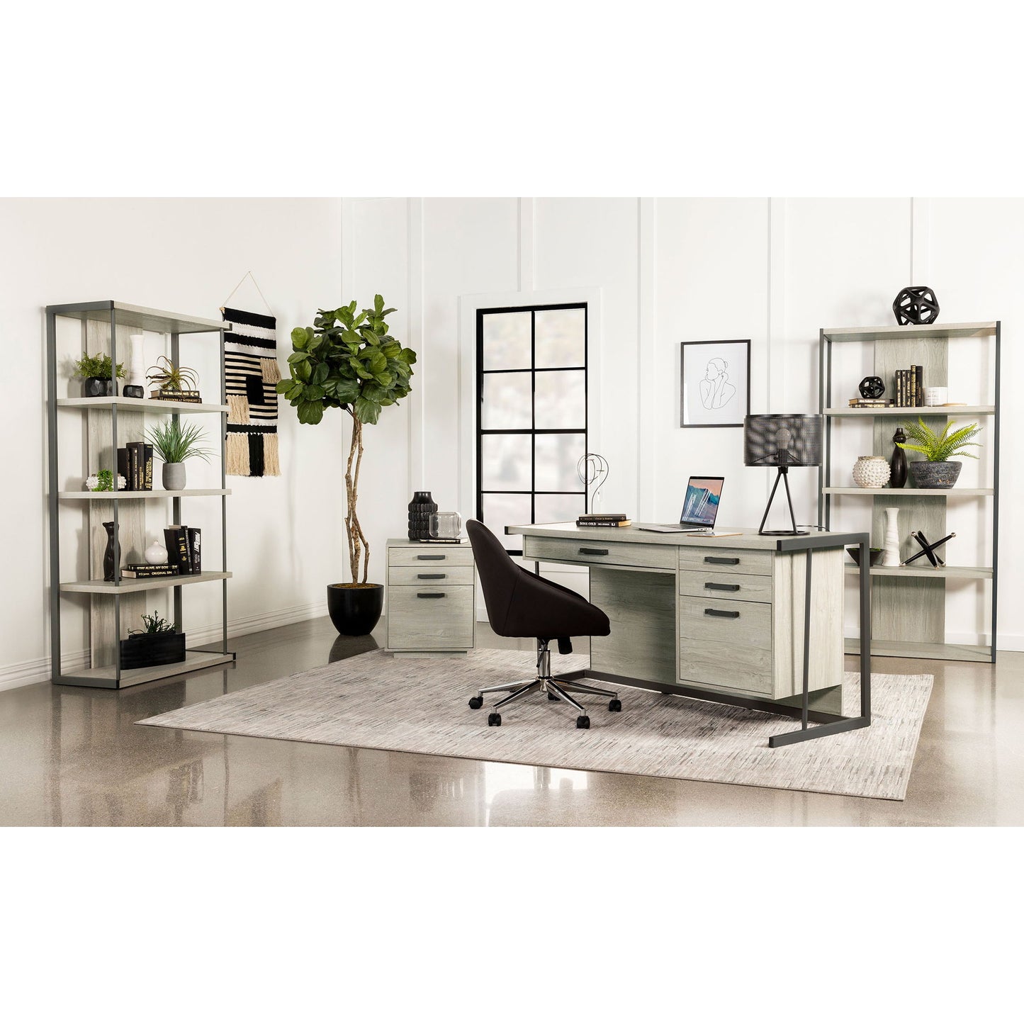 Loomis - 4 Shelf - White / Gray