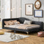 Upholstered Daybed With Headboard And Armrest, Support Legs
