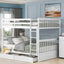 Bunk Bed With Ladders And 2 Storage Drawers