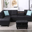 Alger - Left Hand Facing Sofa & Chaise With Ottoman