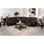 Mclean - Power Reclining Sectional Sofa With Storage Console - Dark Brown
