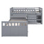 Loft Platform Bed With 7 Drawers And Full Guardrails, Modern L Shaped Space Savin