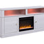 Terra - TV Stand Console With Fireplace - White Walnut