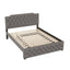 Upholstered Platform Bed With Trundle And 2 Sets Of USB Ports On Each Side, Fabric
