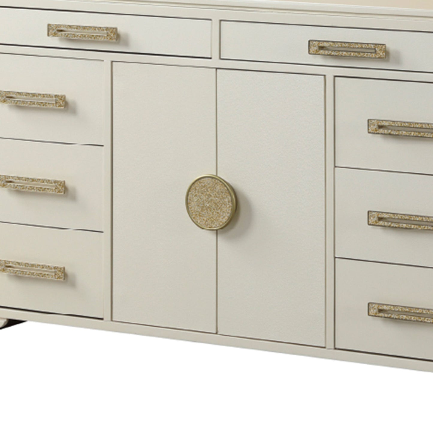 Jasmine - 8 Drawer Dresser With Side LED Lightning - Beige
