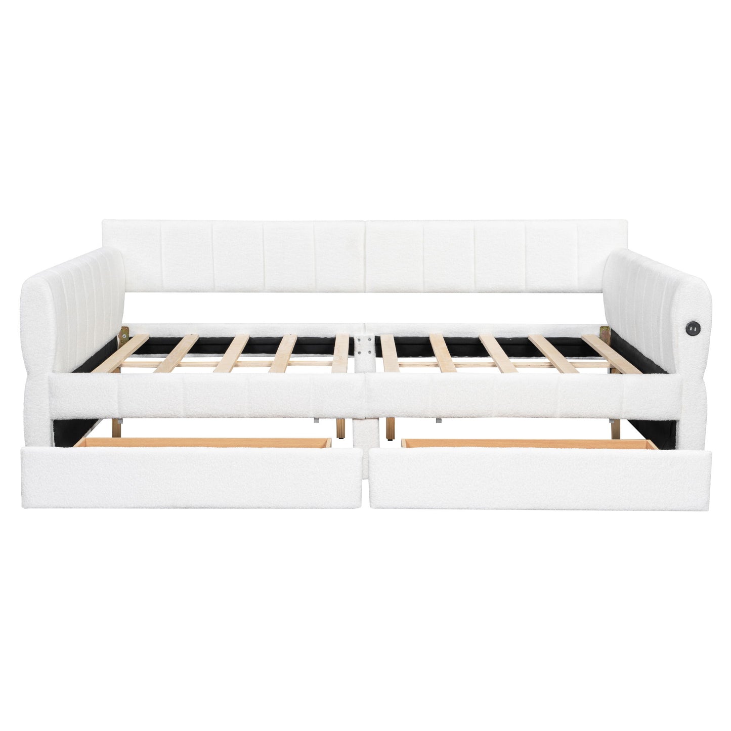 Upholstered Platform Bed With USB Charging