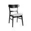 5 Piece Dining Set With 1 Table And 4 Upholstered Chairs - Black / Light Gray