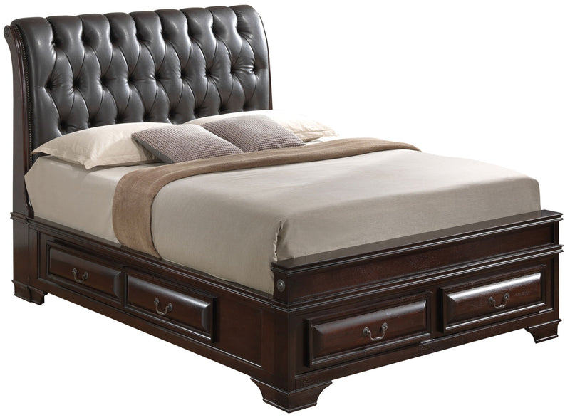 LaVita - Cama con almacenaje elegante de transición