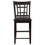 Danford - 5 Piece Counter Height Dining Set With Upholstered Stools - Espresso