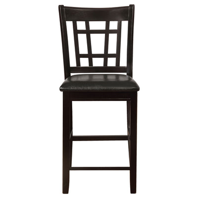 Danford - 5 Piece Counter Height Dining Set With Upholstered Stools - Espresso