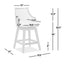 Bahama - Cane High Back Swivel Counter Stool With Recessed Arms Textured Weave - Taupe Beige