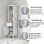 Tall Bathroom Storage Cabinet With Adjustable Shelves And 1 Drawer & Door