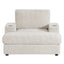 Oversized Chaise Lounge Indoor Rabbit Fur Sofa Bed With Storage Ottoman And Armrests Cup Holders With Deep Seat