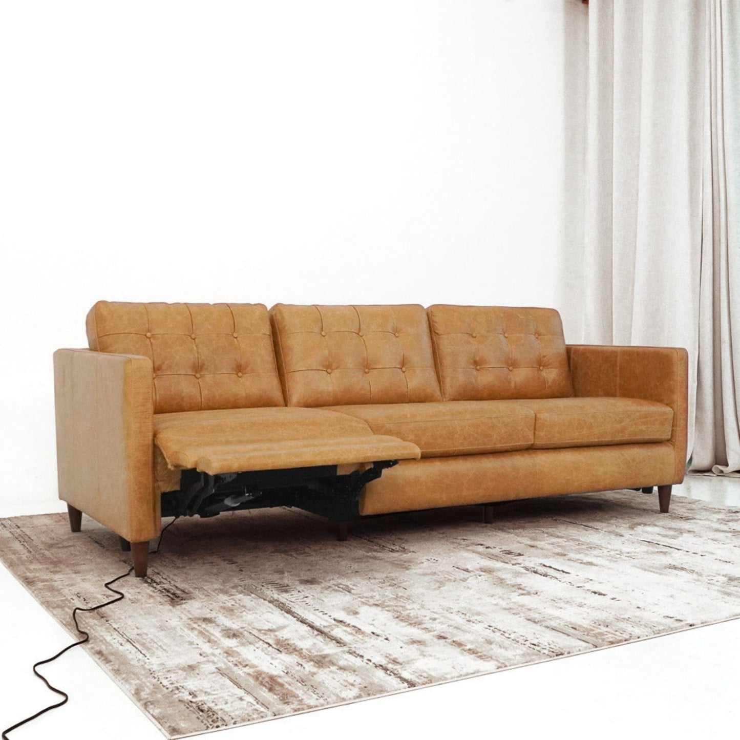 Christopher - Electric Inclining Sofa Left Facing - Tan