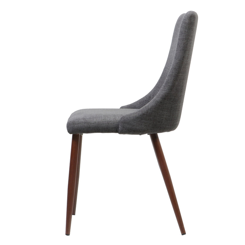 Modern Dining Chair With Iron Legs And - Light Gray