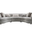 Ivria - Boucle Sectional Sofa With 9 Pillows - Gray