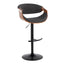 Curvo - Mid Century Modern Adjustable Barstool With Swivel & Rounded T Footrest (Set of 2)