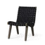 Lounge Chair With Stunning Rope Weave Design, (Set of 2) - Black