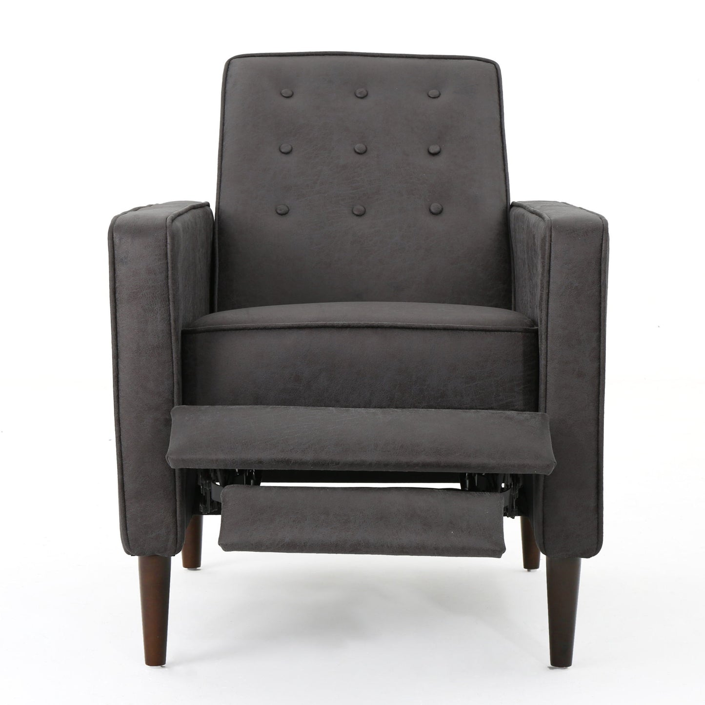 Macedonia - Button Tufted Fabric Recliner - Slate