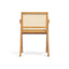 Chandigarh Arm Dining Chair With Natural Cane Design (Set of 2)
