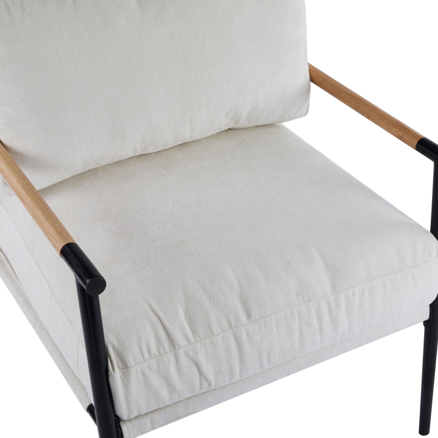 Modern Accent Chair With Cushions, Cozy Seating