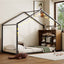 Bed House Frame With Shelves And Lights