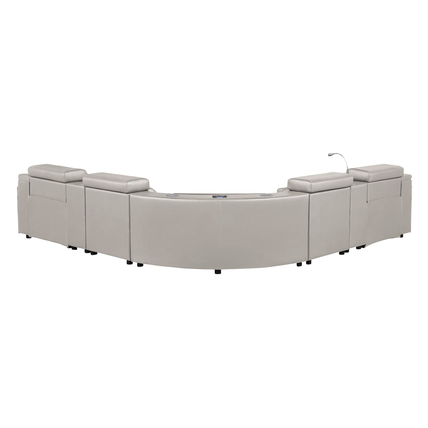 Nova - Sectional With Bluetooth Speaker, LED And Lifting Wine Cabinet