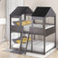 Bunk Bed With Roof, Window, Guardrail, Ladder
