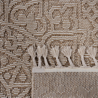 Guros - 6' X 9' Medallion Indoor / Outdoor Area Rug - Beige