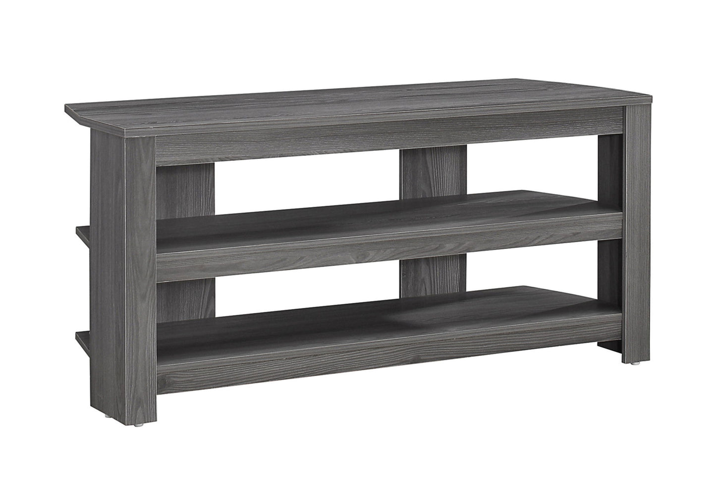 TV Stand, Console, Media Entertainment Center, 3 Storage Shelves