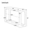 Console Table With Open Arch Cutouts For Living Room Hallway - Espresso