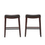 Elegant Saddle Stool With Curved Seat Comfort - Brown