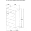 Burton - 5 Drawer Chest Of Drawers - Black