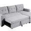 Upholstered Pull Out Sectional Sofa With Chaise