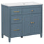 Bathroom Vanity With Sink, 1 Tip Out Drawer, 3 Side Drawers, Adjustable Shelf