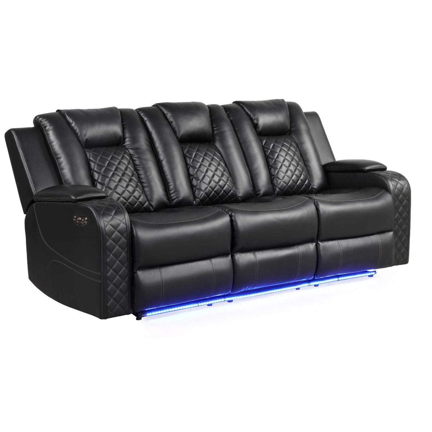 Benz - LED & Power Recliner With Adjustable Headrests And Ambient LED Lighting