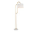 Leslie - Glam / Art Deco Floor Lamp - Gold / White