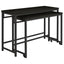 Klekner - 4 Piece Counter Height Table Set With Nesting Tables And Backless Stools - Charcoal