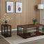 Vertex - Rectangular 3 Piece Occasional Set (1 Coffee & 2 End Tables) - Brown / Black