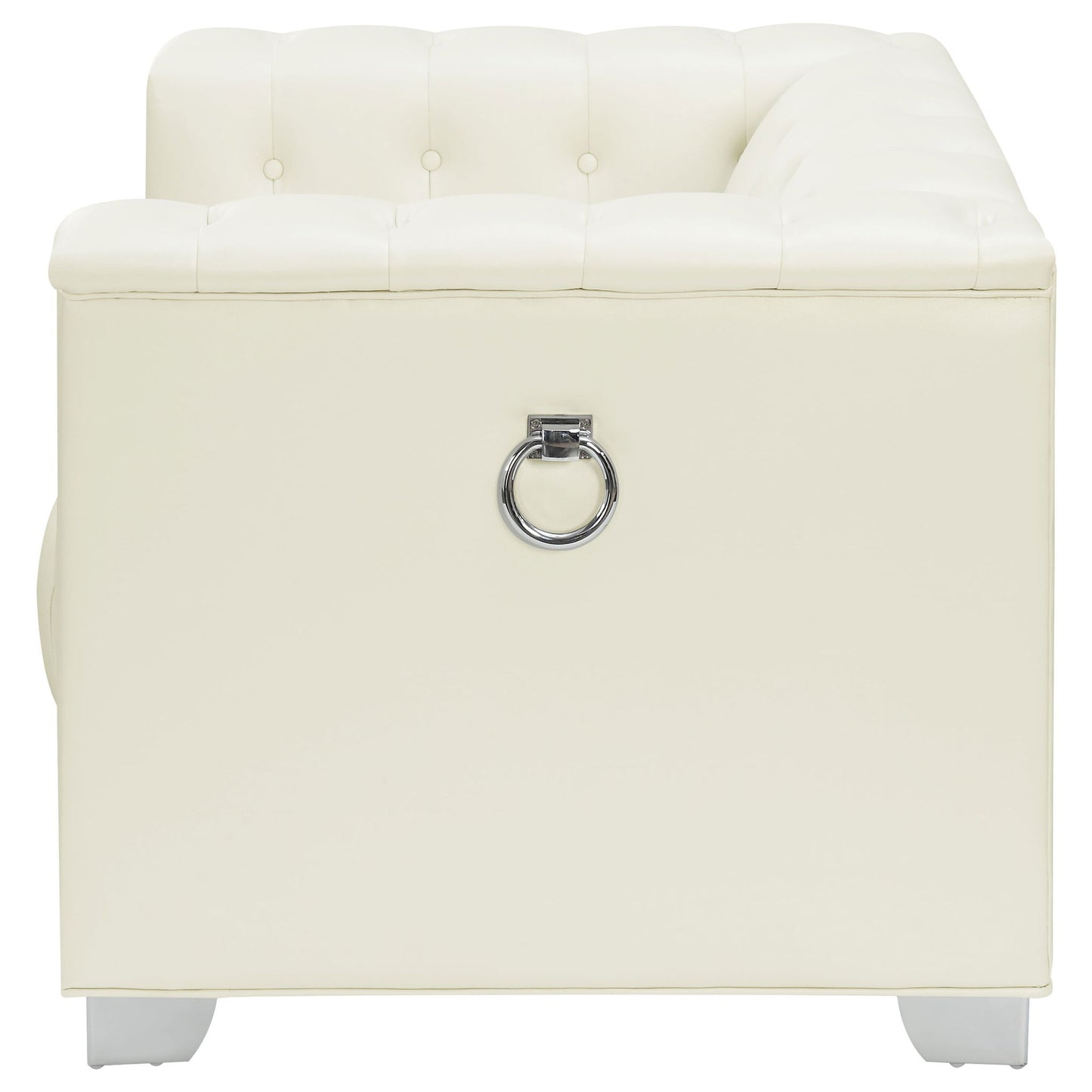 Earline - Upholstered Track Arm Accent Chair - White