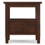 Warm Shaker - End Table With Smooth Drawer Storage - Brown