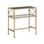 Grifton - Rectangular Glass Accent Table - Antique Gold