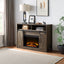 Tobias - Fireplace With Shelf Storage - Oak