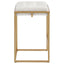 Square Counter Height Stools (Set of 2) - Beige / Gold