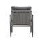 Modern Lounge Chair With Rope Accents And Cushions