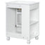 Classic Retro Bathroom Vanity With Sink, Door Shelf, Side Open Storage Frame