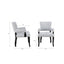 Elegant Arm Dining Chair With Brass Nail Head Detailing