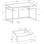 Computer Desk For Home Office, Laptop, 1 Storage Drawer, Contemporary & Modern