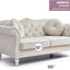 Stylish Flared Arm Loveseat