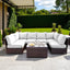 Comfortable Modern Patio Rattan Sectional Set With Cushions
